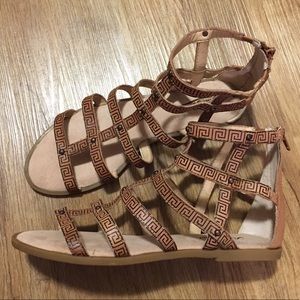Lucky Brand Leather Gladiator Sandals 9.5M